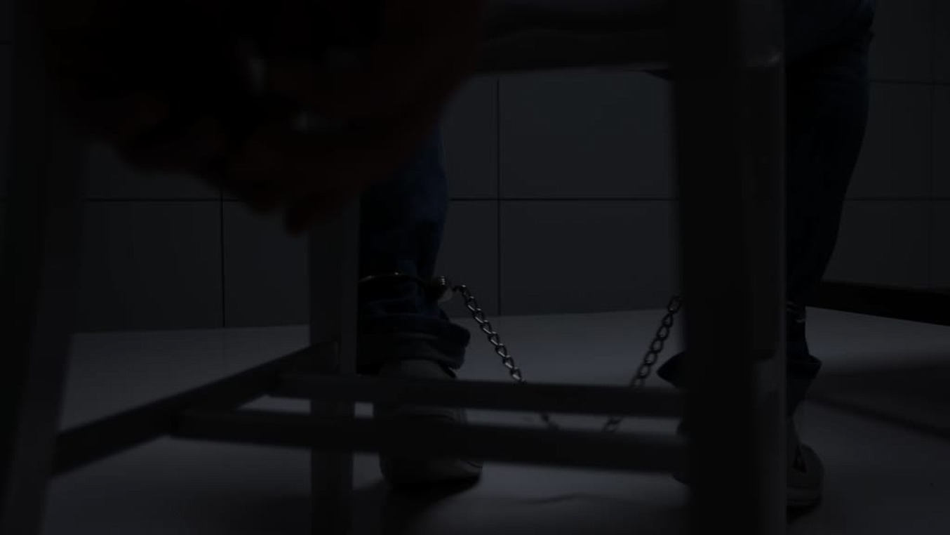 The Interrogator: Busty Cop Sucks her Prisoner - PornWorld