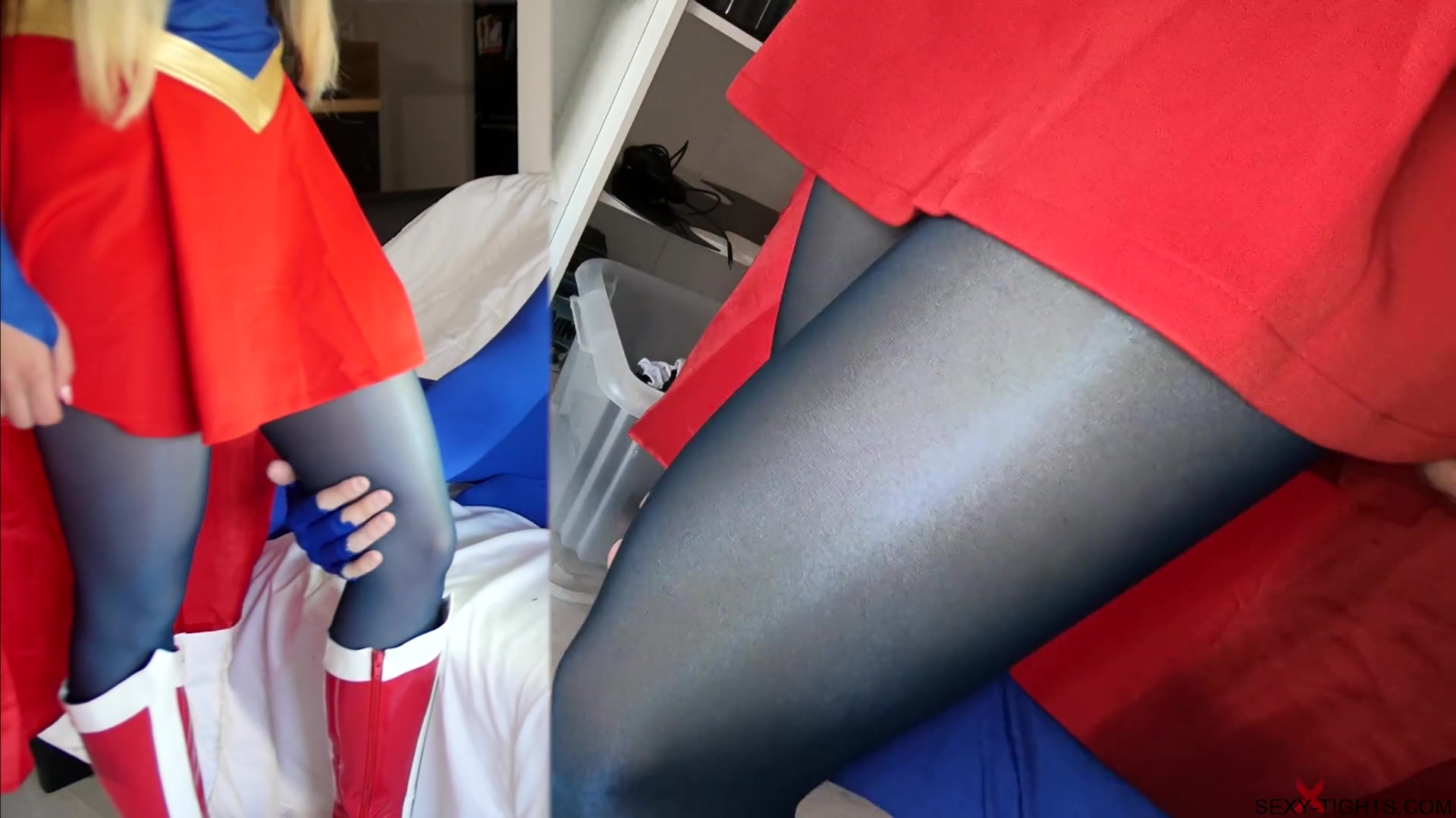 157 Gabi Gold Is Supergirl Fucked With Blue Nylon - Sex Movies Featuring Sexy Tights