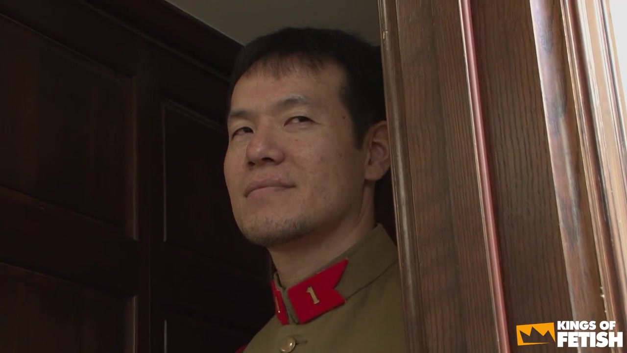 Hot Japanese Babe Masturbates While A Military Guy Watches