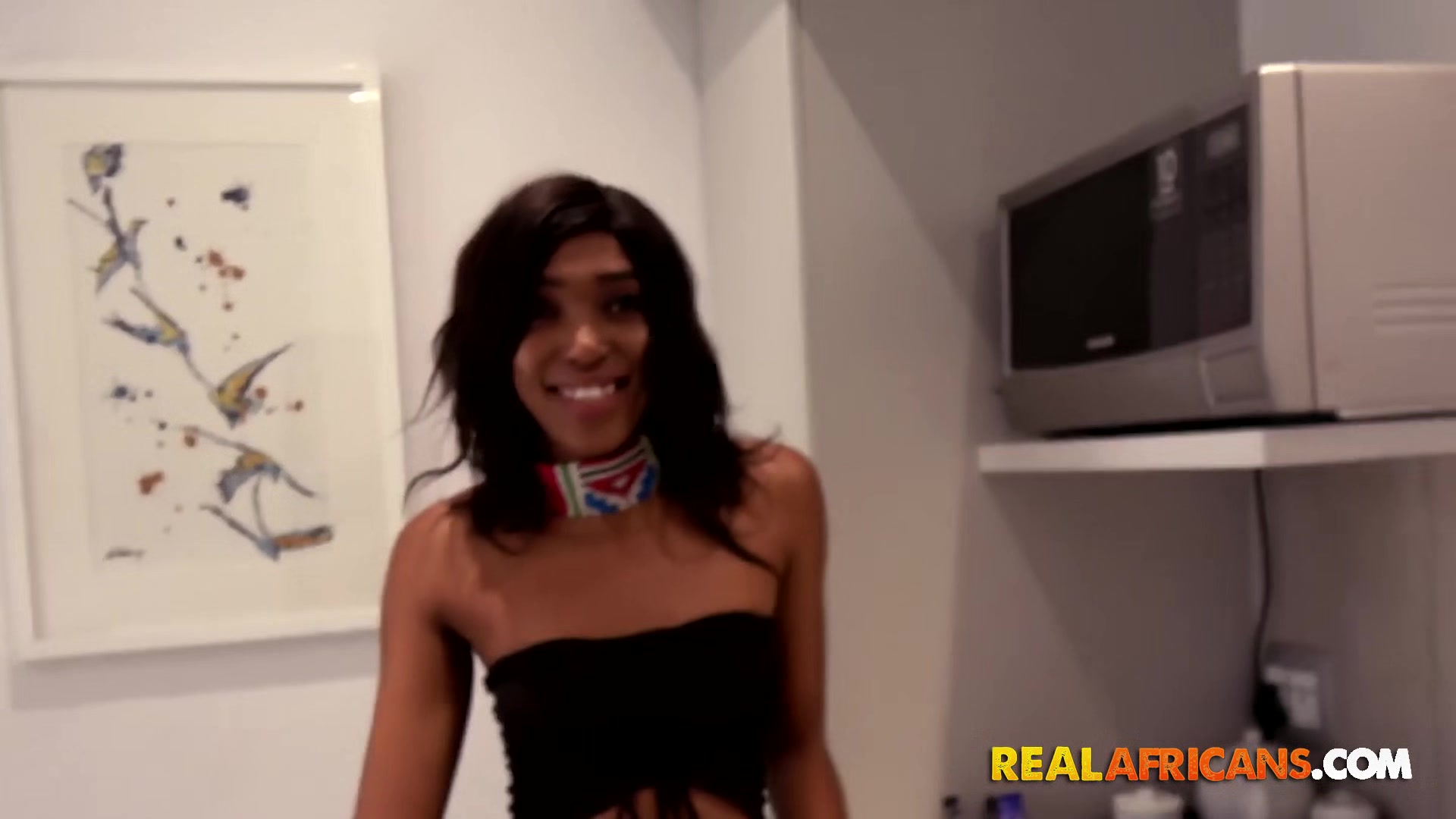 Brownskin Senegalese Reception Clerk Sucks My Black Fat Cock