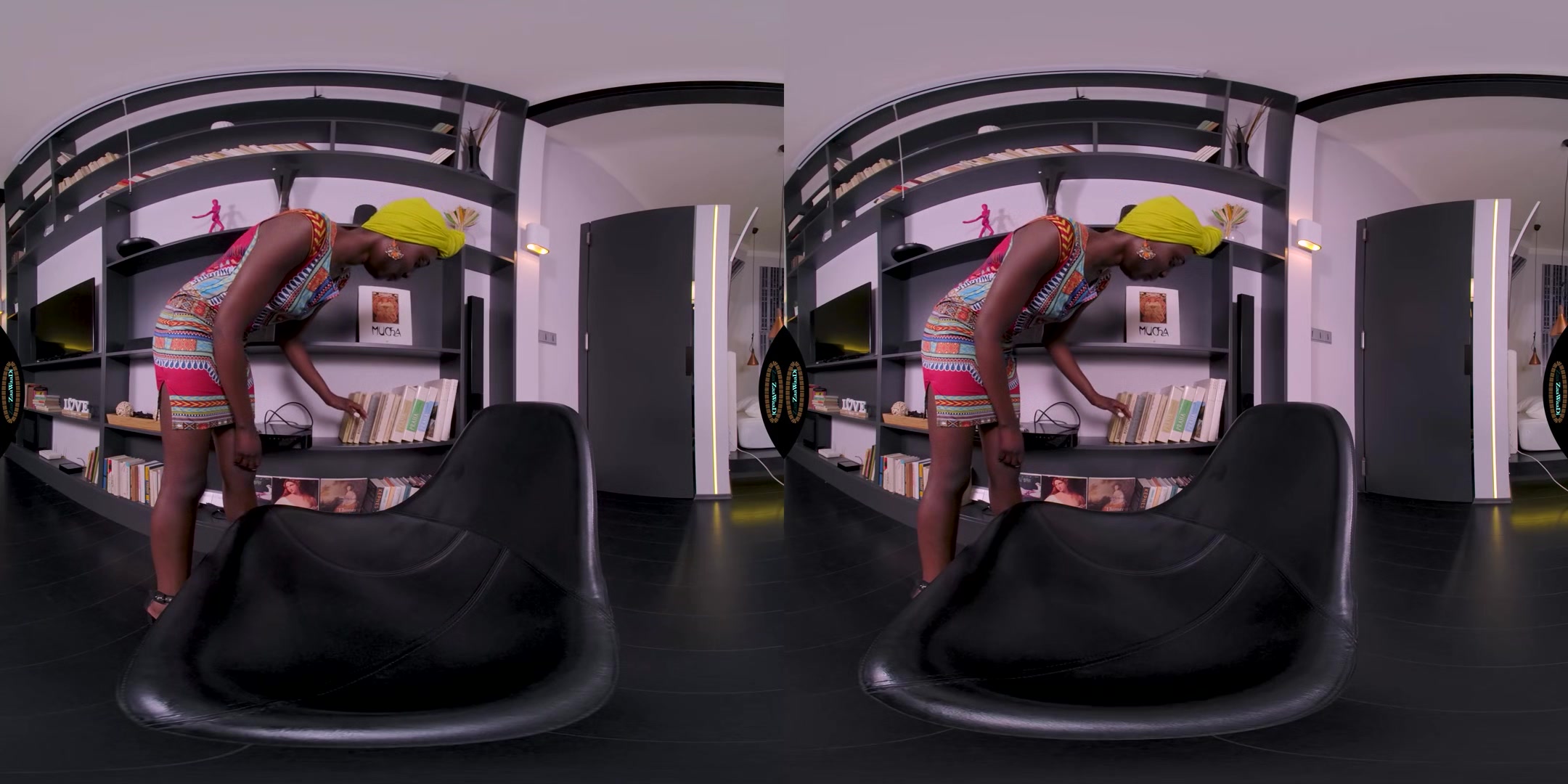 Nice Time In The Library - African Babe Solo Masturbation