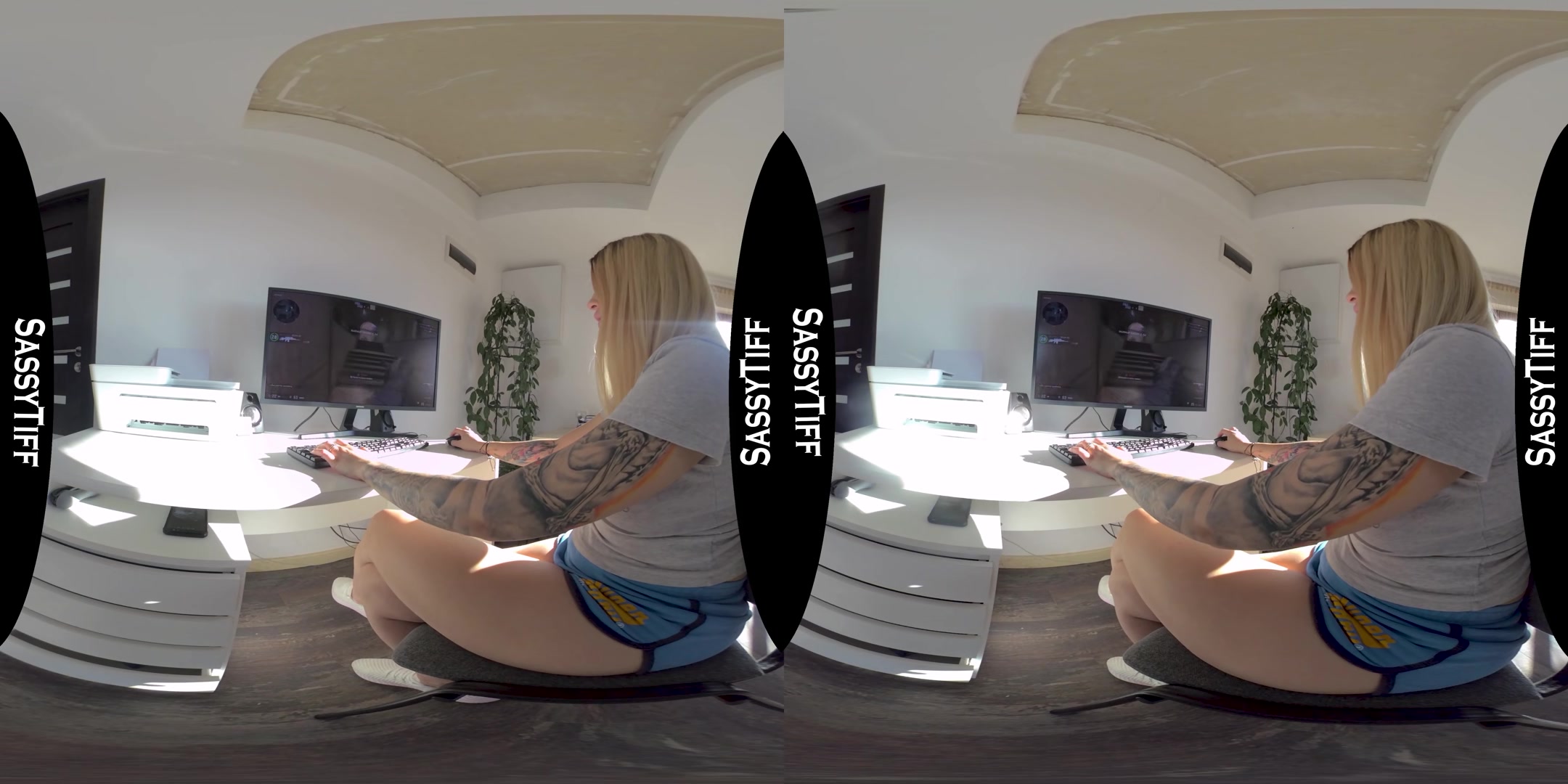 Relaxing After Gaming Turns To Squirting All Over The Office - VRStars