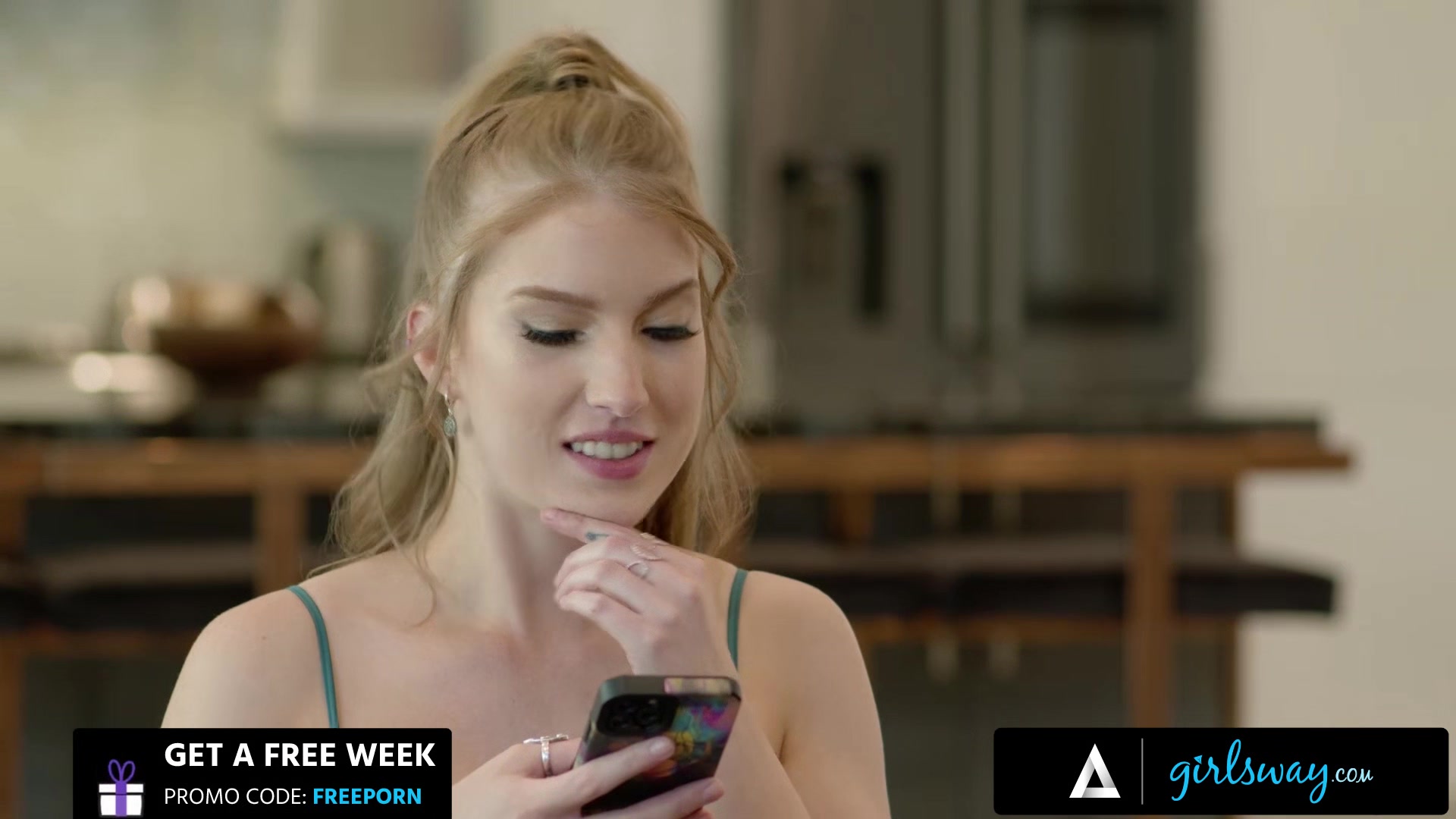 GIRLSWAY - Naturally Stacked Octavia Red Gets Aroused Remotely Controlling Her Roommate's Vibrator