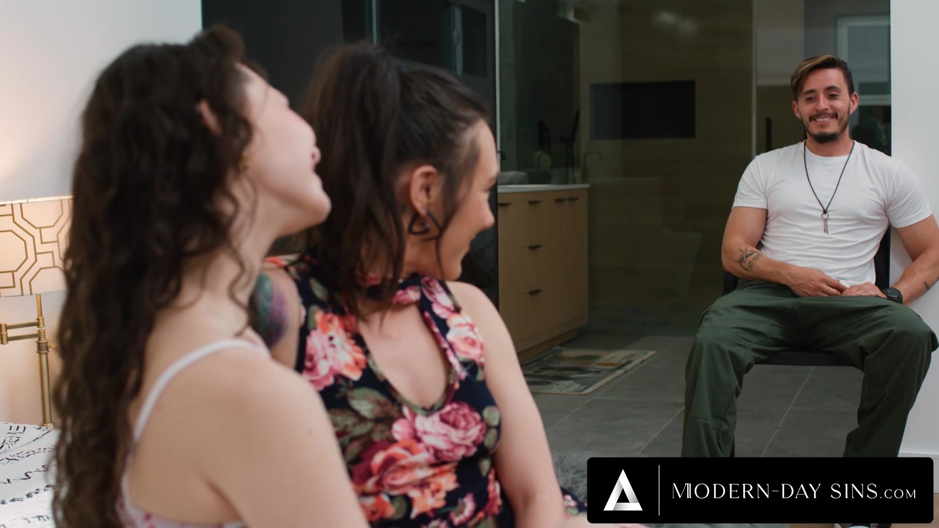 MODERN-DAY SINS - Cuckold Man Watches Boss Sinn Sage Fuck His Petite Girlfriend Liz Jordan