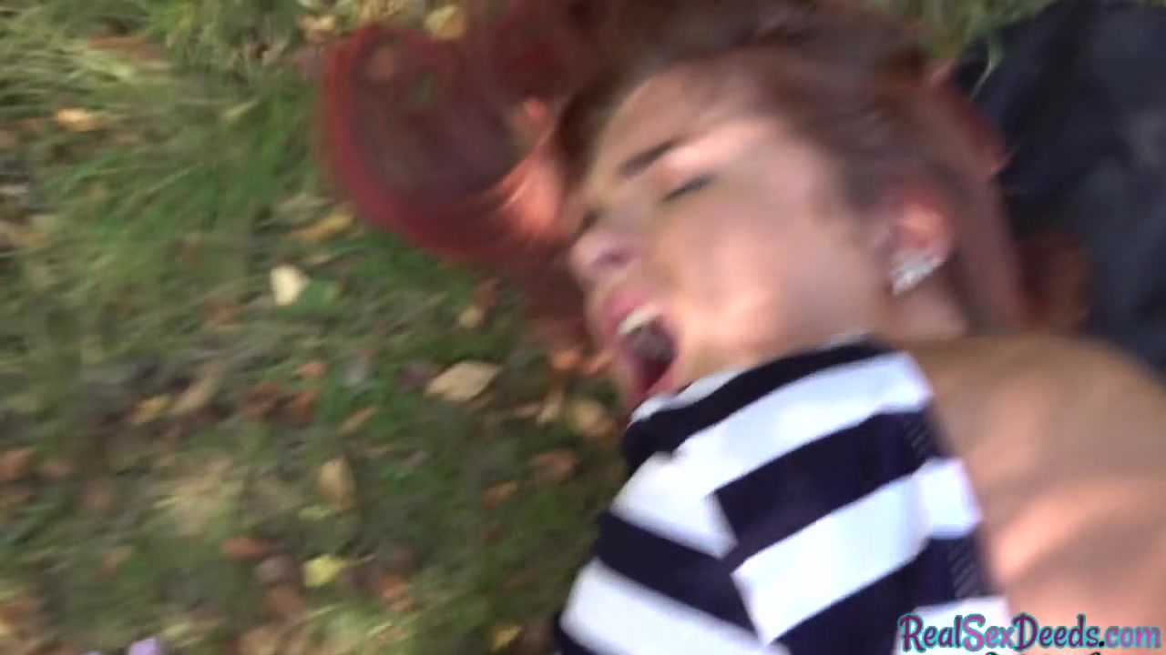 Redhead euro cockriding pov dick outdoors in couple