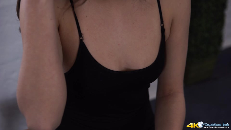 Georgie in Casual Slips - DownblouseJerk