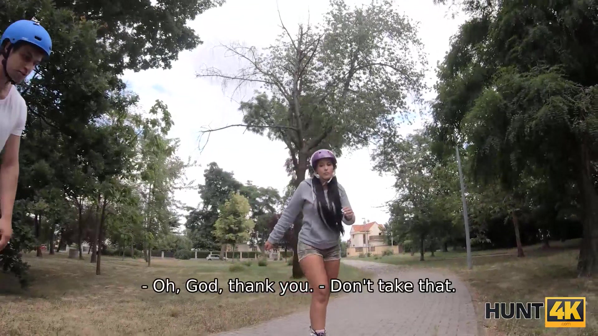 HUNT4K. Submissive guy receives money for GFs awesome sex with hunter