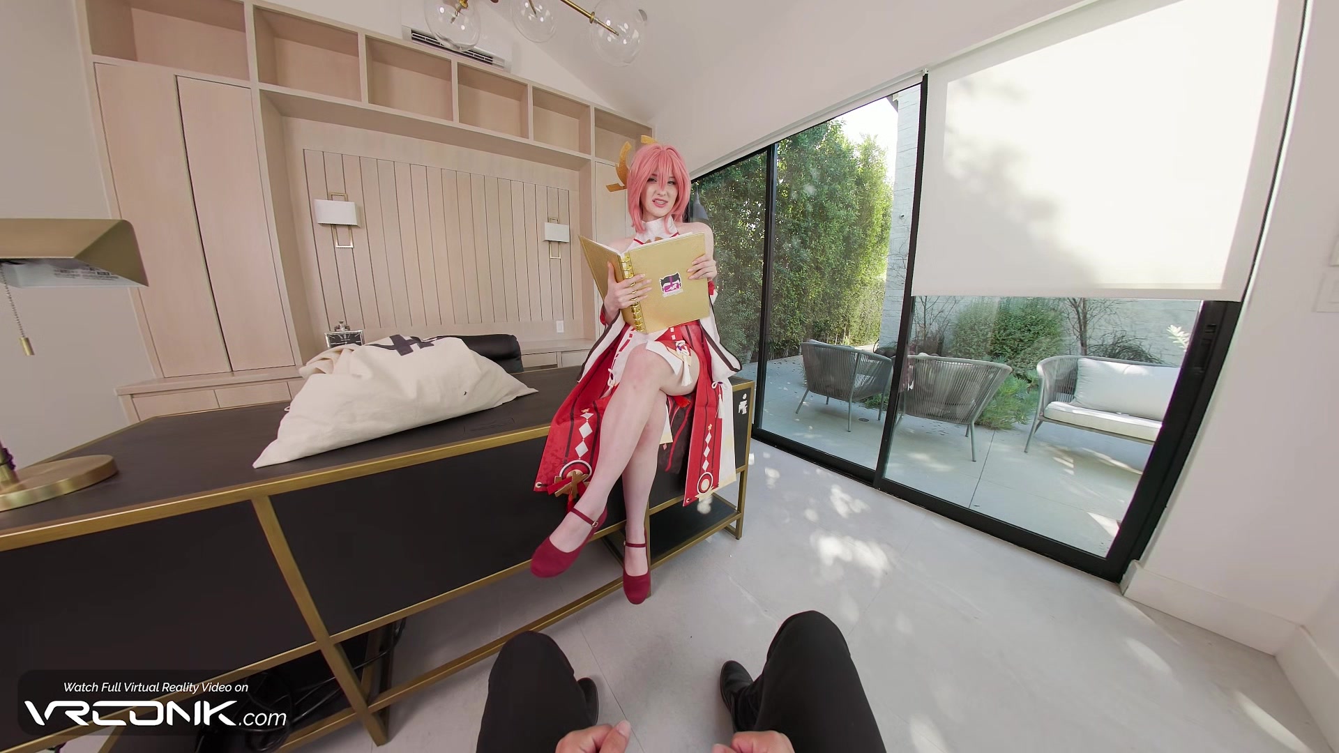 VR Conk Genshin Impact Yae Miko A sexy teen 18+ Cosplay Parody PT1 With Melody Marks In HD Porn