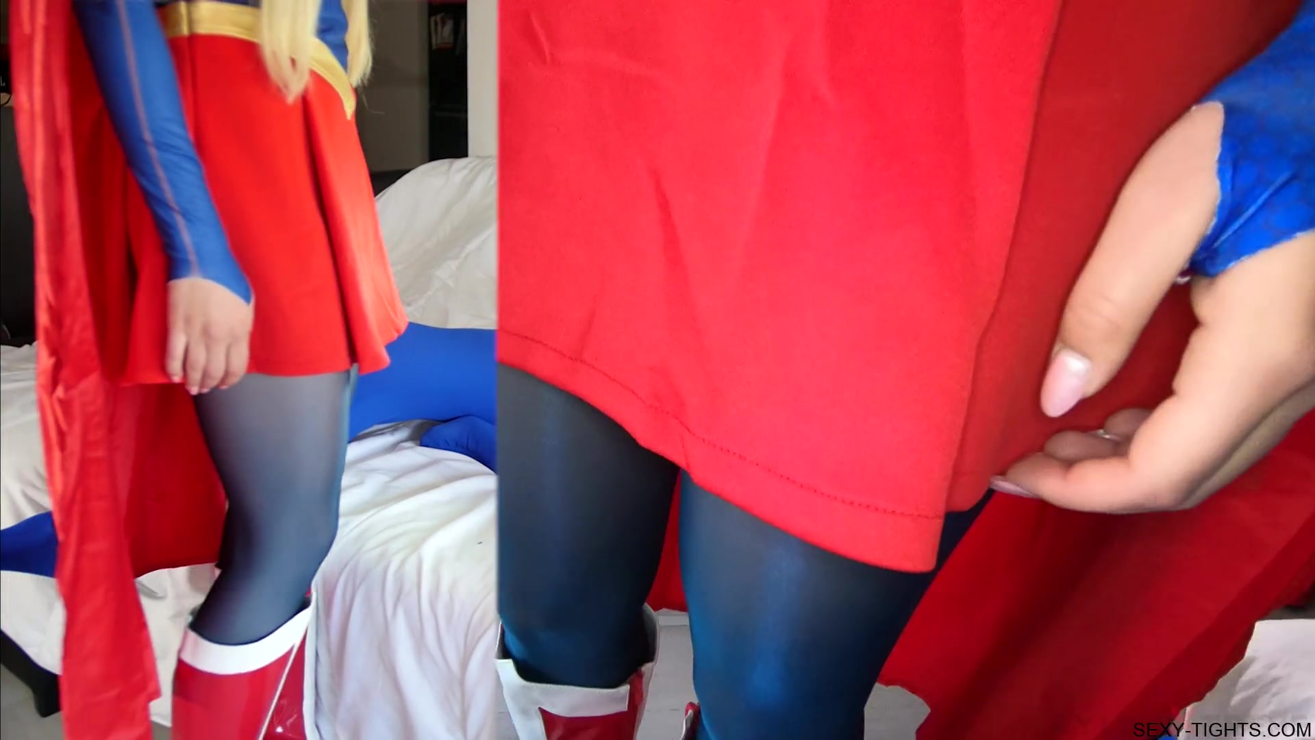 157 Gabi Gold Is Supergirl Fucked With Blue Nylon - Sex Movies Featuring Sexy Tights