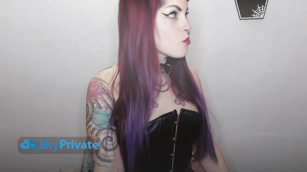 SKYPRIVATE - Kinky Emily Doomed Strokes Her Strapon Cock and Jizzes All Over Your Face