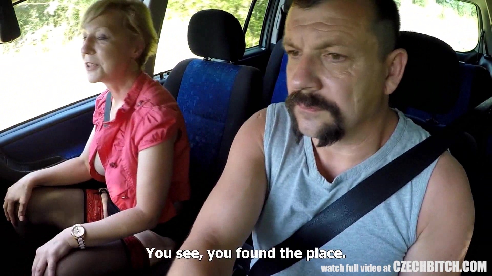Mirek Takes Mature Busty Whore on Public