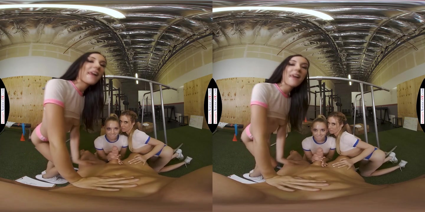 Aiden Ashley, Jazmin Luv, And Lily Larimar Surprise Their Personal Trainer With Their 3 Wet Pussies