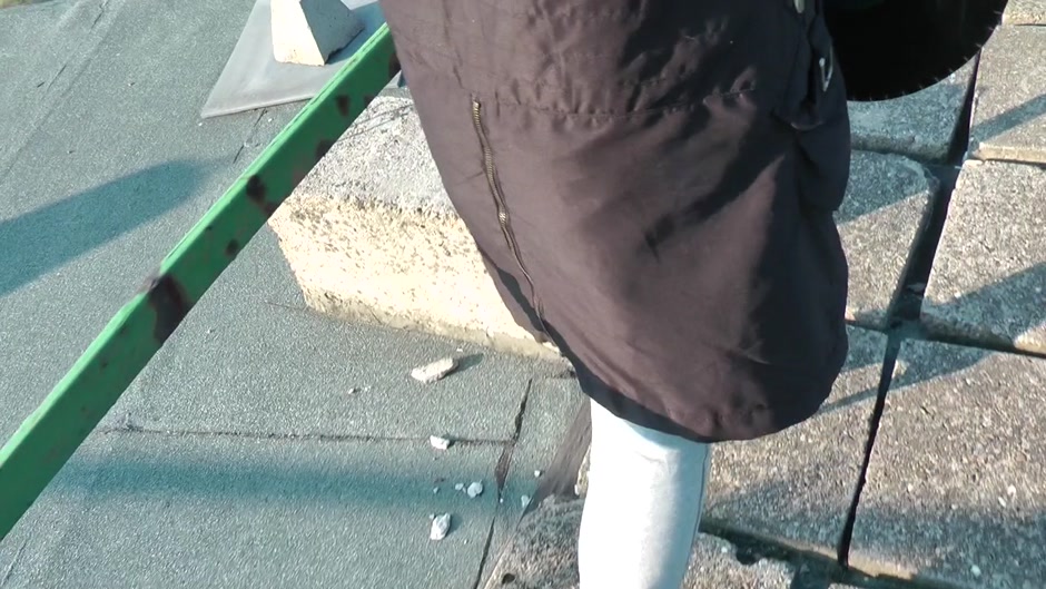 Blonde bitch gets nude in public and has anal sex