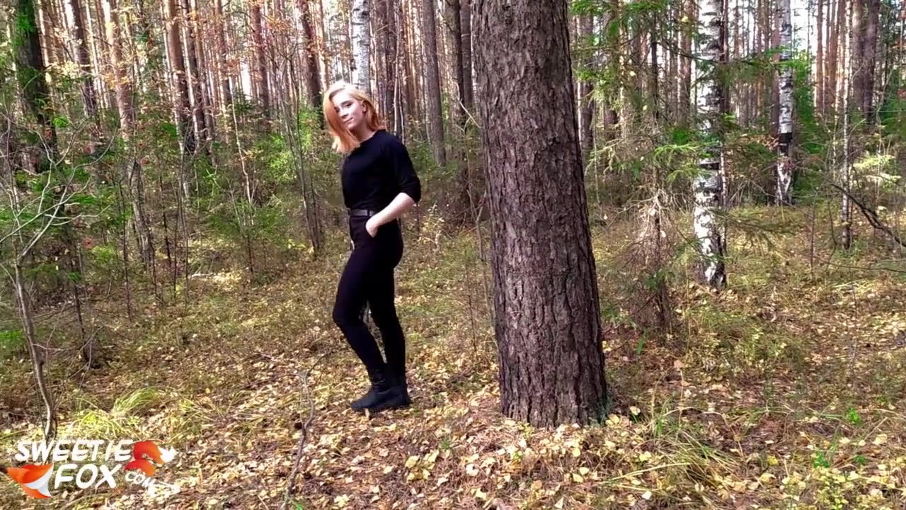 Redhead Girl Sucked And Hard Fucked In The Forest