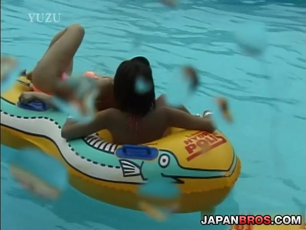 Japanese dames have cans fondled in water