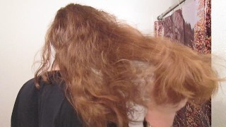 Hair Journal: Combing Long Curly Strawberry Blonde Hair - Week 11 (ASMR)