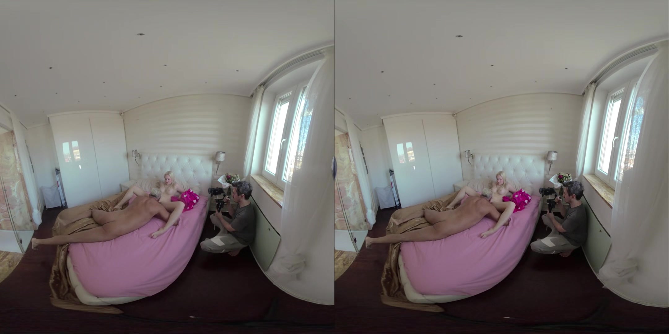 Jessie Ames Behind The Scenes Vr Part One - Busty Young Blonde Cums Nonstop On Old Sugardaddy