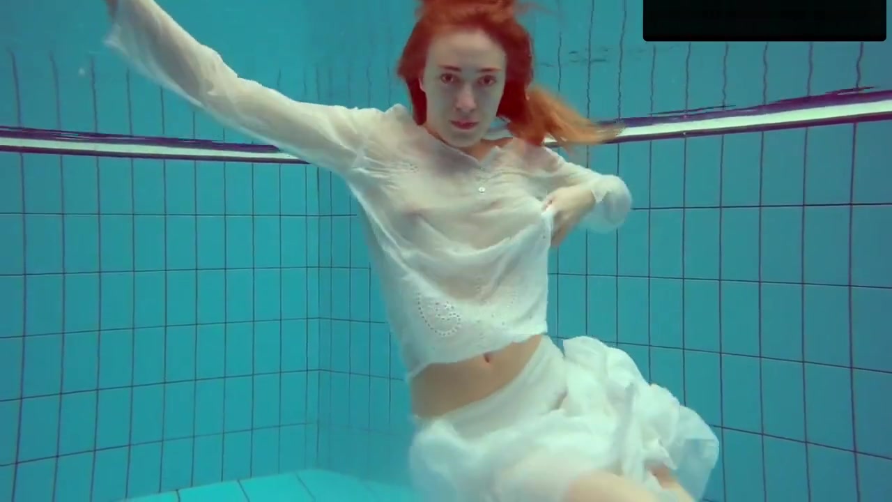 Redhead Diana Hot And Horny In A White Dress