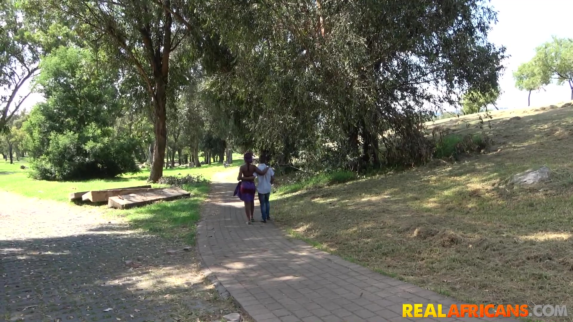 African Couple Busted Outdoors In Public Park!!!