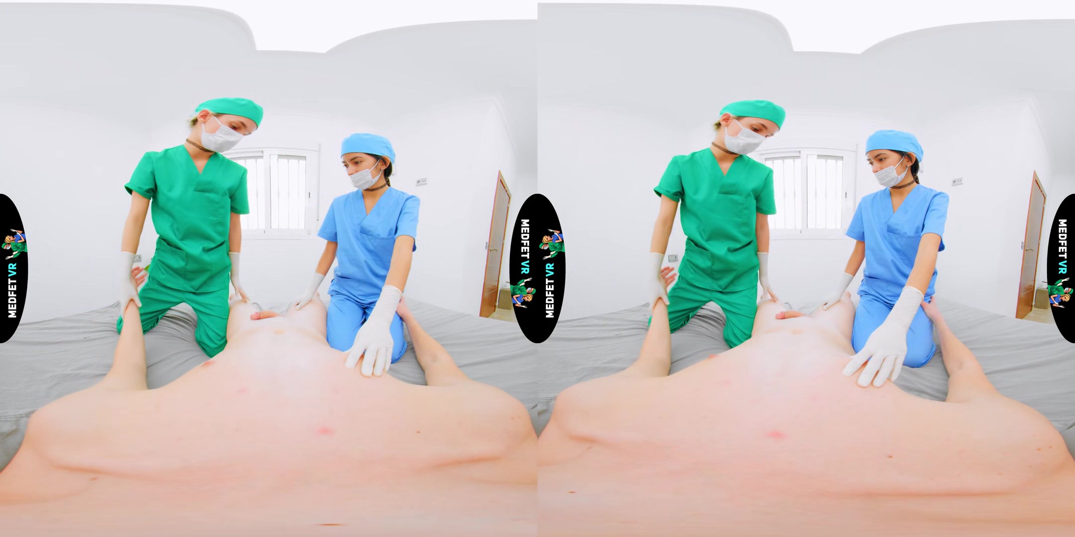 2 Student Nurses Jerk You Off - Semen Extraction