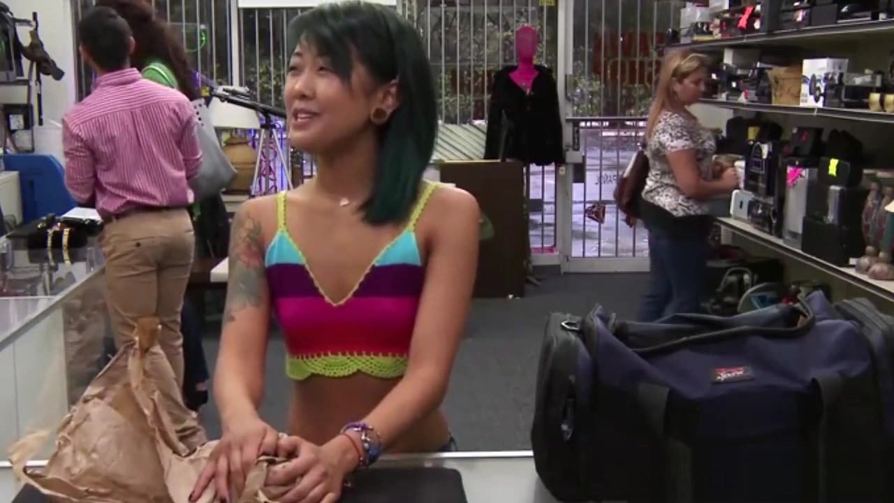 Skinny Asian gets her tight pussy fucked hard by a big dick