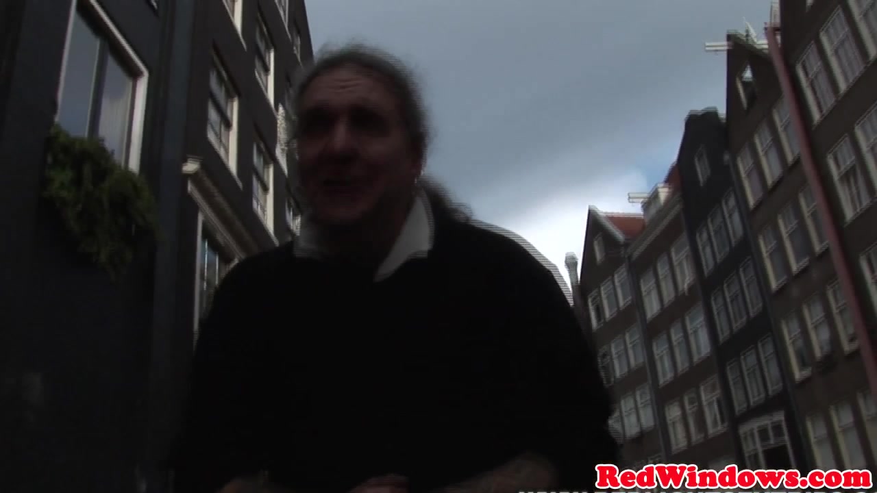 Blond redlight hooker doggystyled by tourist