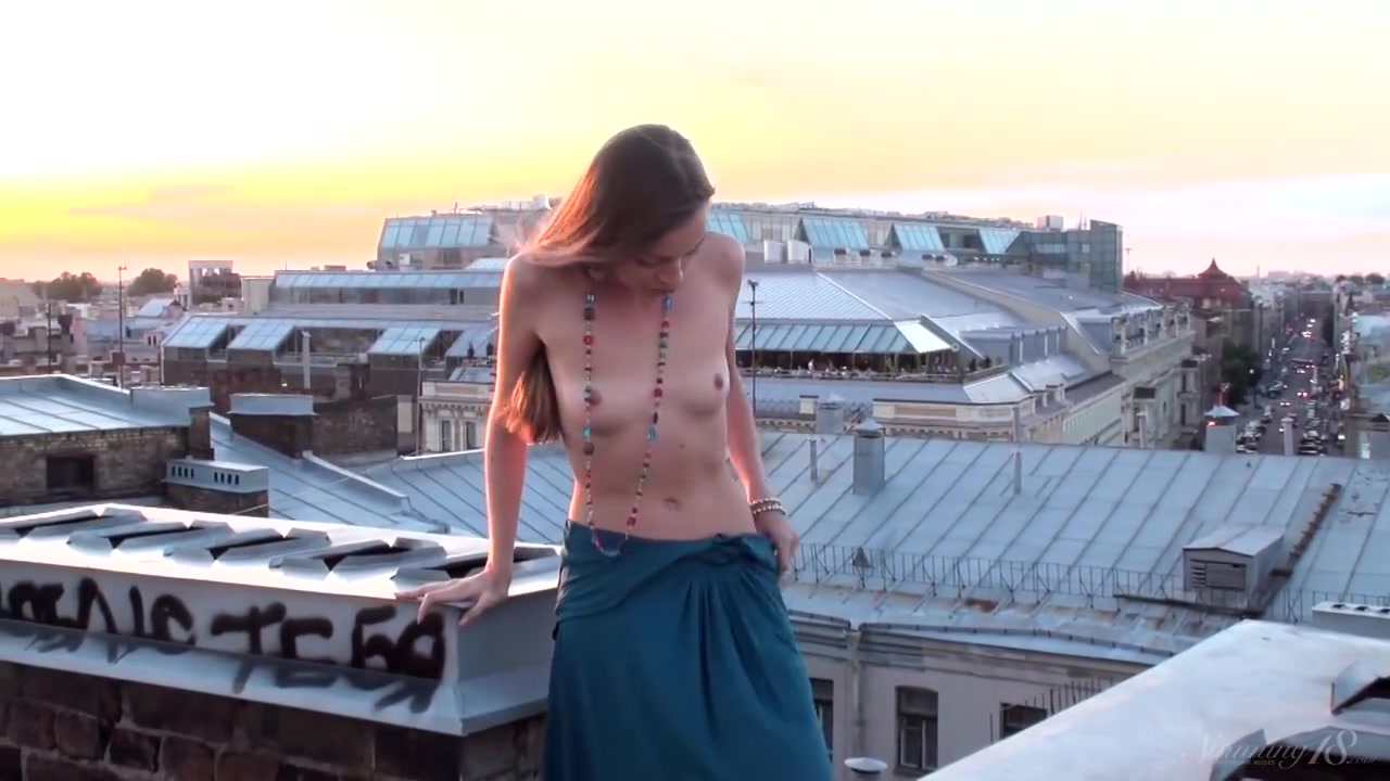 Sexy Russian Babe Sofy B Posing Nude On The Rooftop