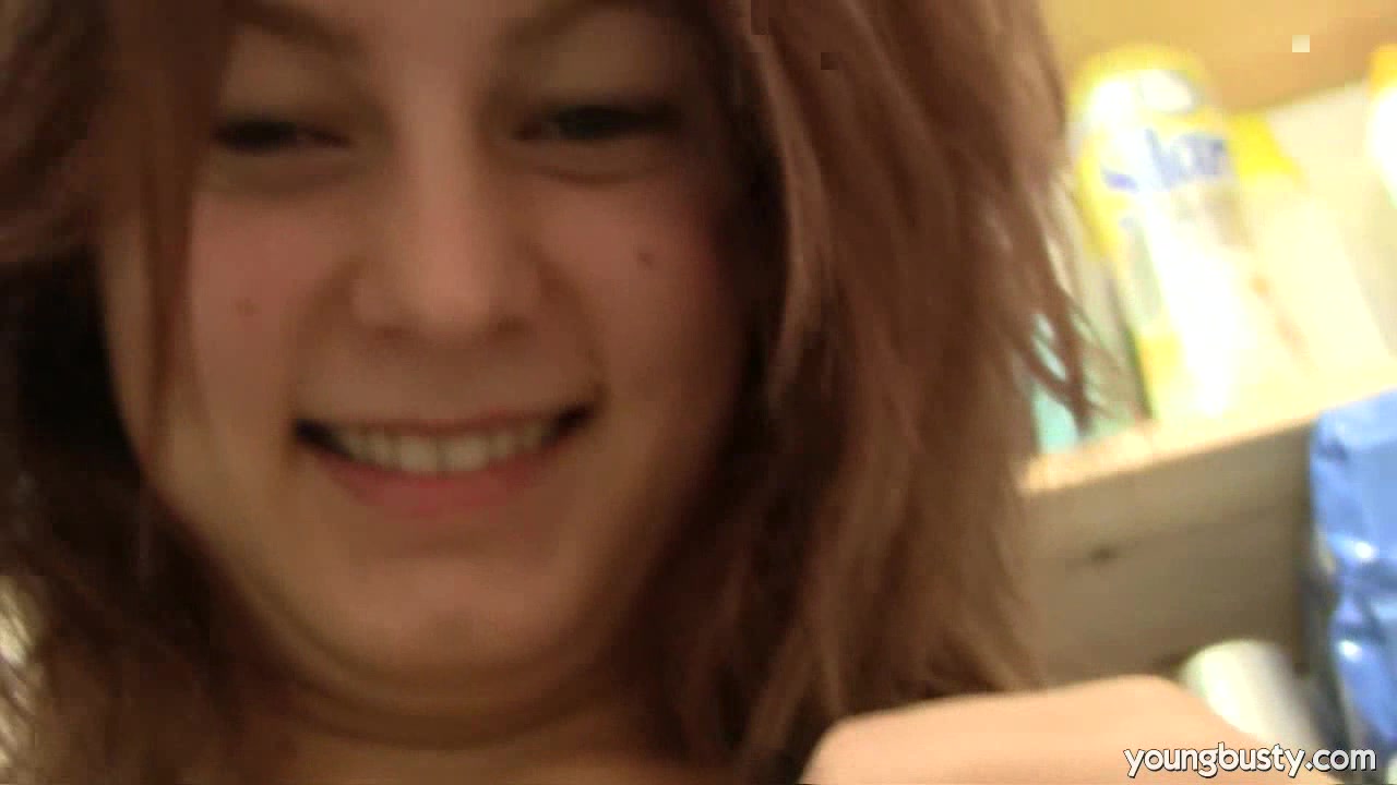Young Nanny gives handjob and gets big hooters jizzed