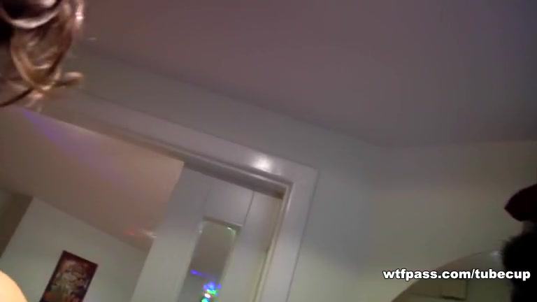 Bisexual students 18+ threesome FFM fucking in the bathroom
