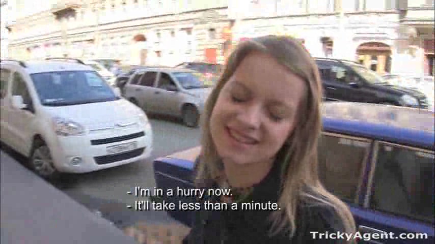 She's very eager to pass the casting for her first porn job