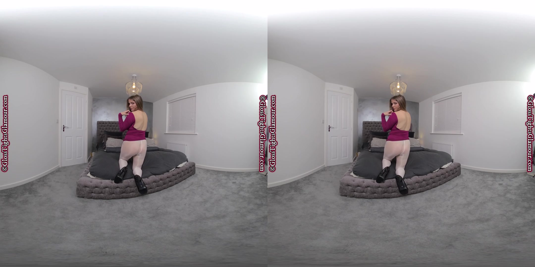 White Tight JOI - GlossTightsGlamourVR