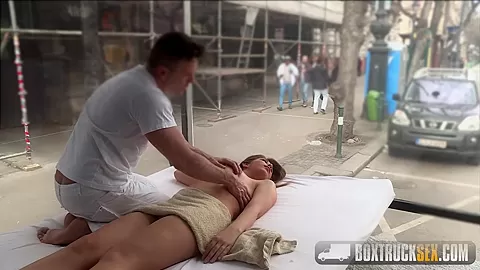 Hot Ayda Swinger titty fucked in public