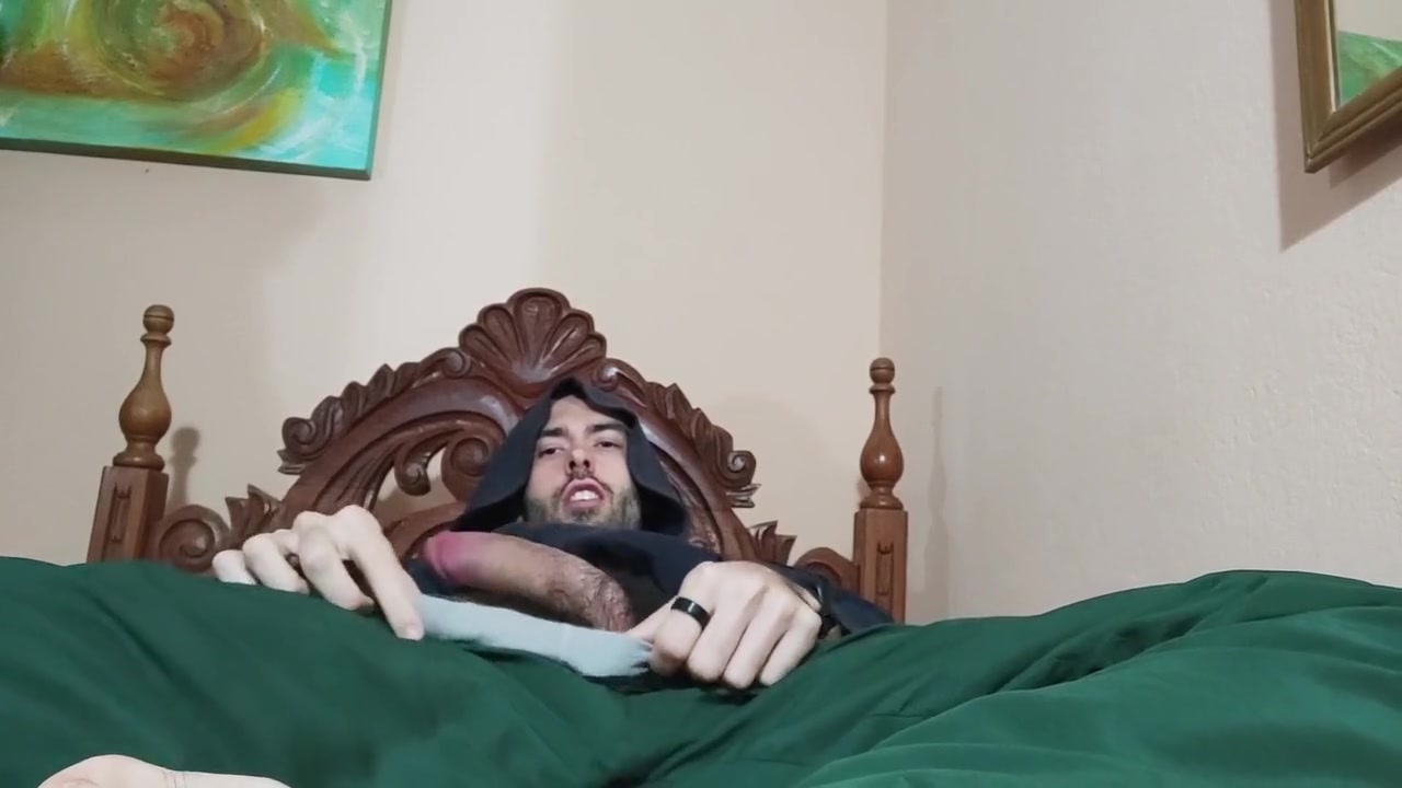 Hairy Latin Man Jerking Off On His Bed - Louis Ferdinando