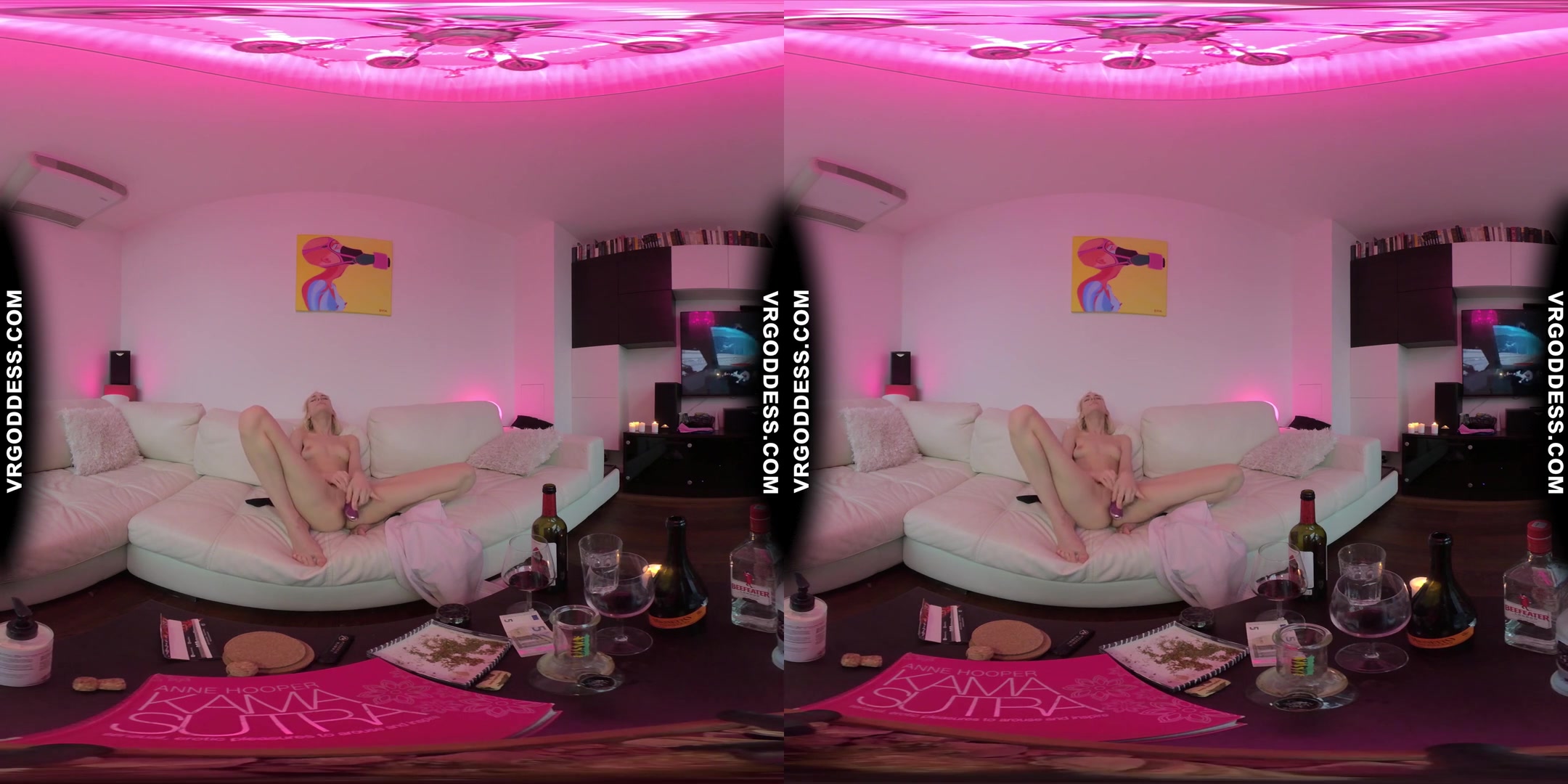 Synthwave Aesthetic Pink Teen Poppy Smoking Bong Sensual Teasing Pleasing Herself Real Female Orgasm
