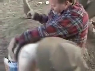 Spanked on the farm