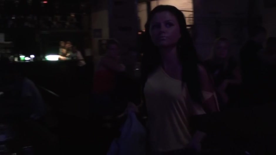Bella Margo in after stripping a guy got his amateur dick sucked