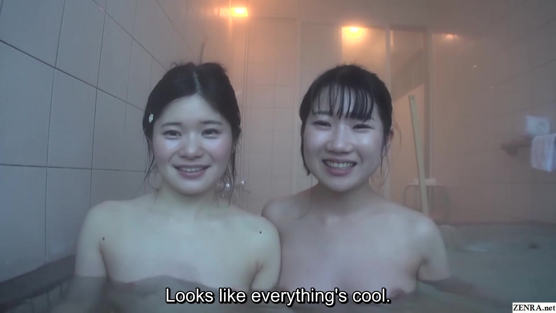 Adorable first time Japanese lesbians private vacation video