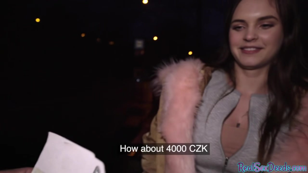 Roundass euro student 18+ gets bentover and gives bj for cash