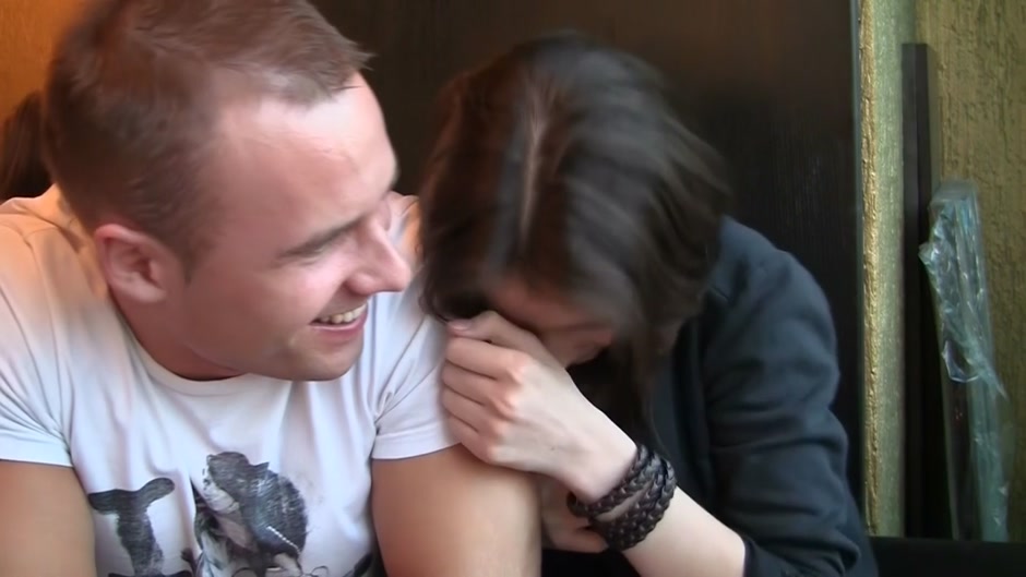 Yulia's first fucking in a public restroom