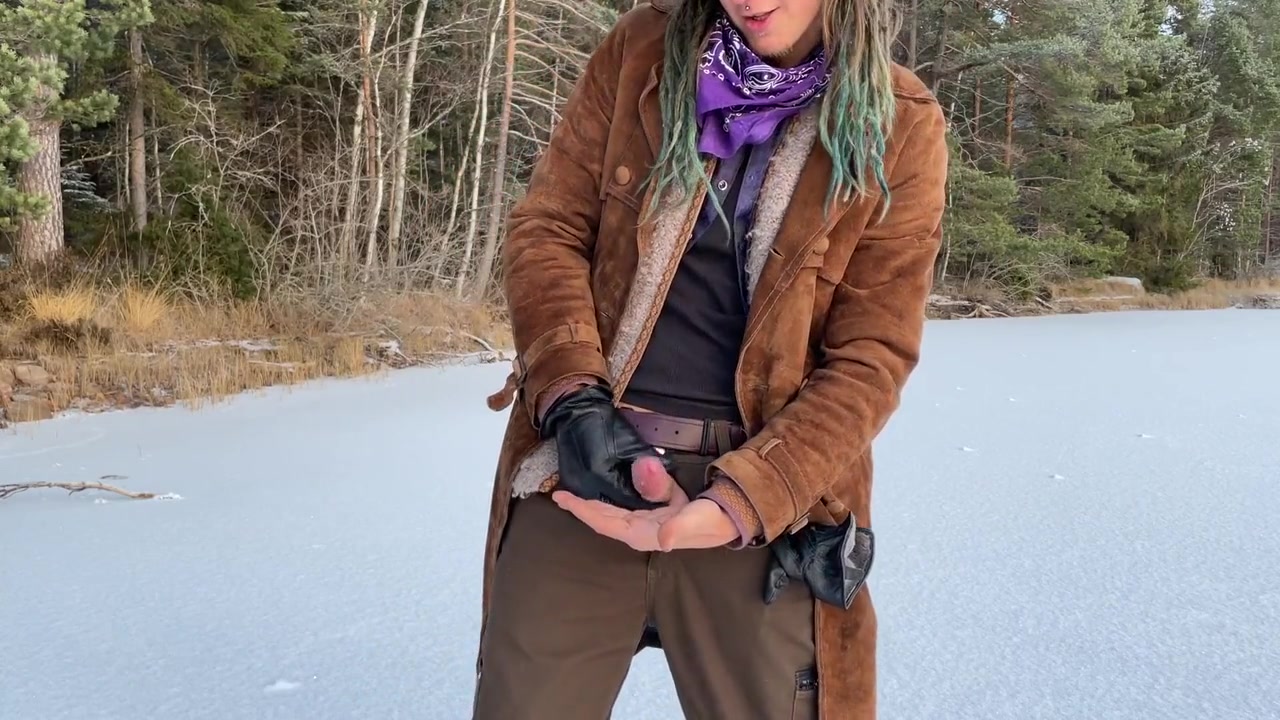 Jerking Off On A Frozen Lake - 4k 60fps