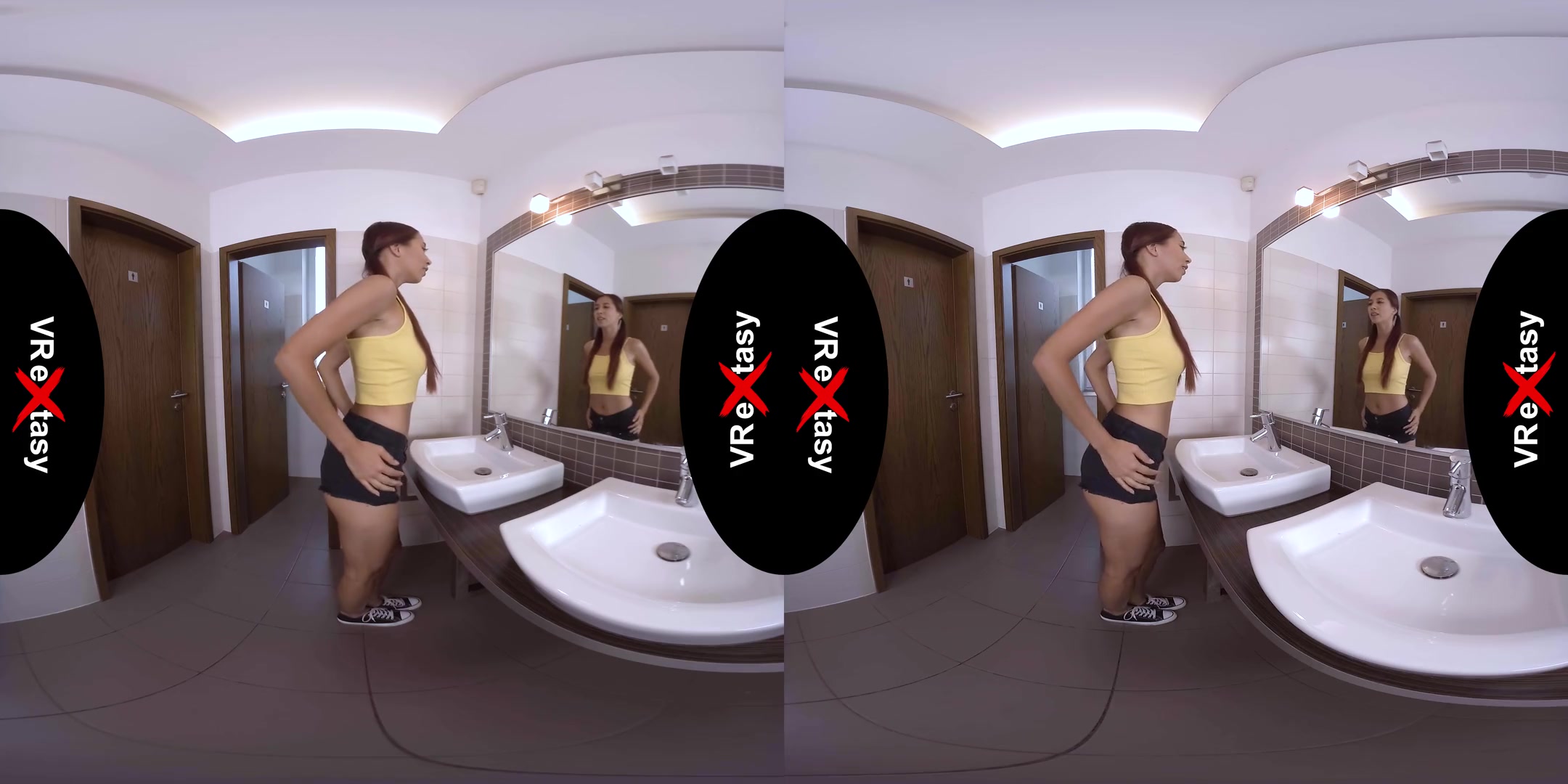 Paula Shy - Masturbates in Restroom; Hot Pornstar Solo