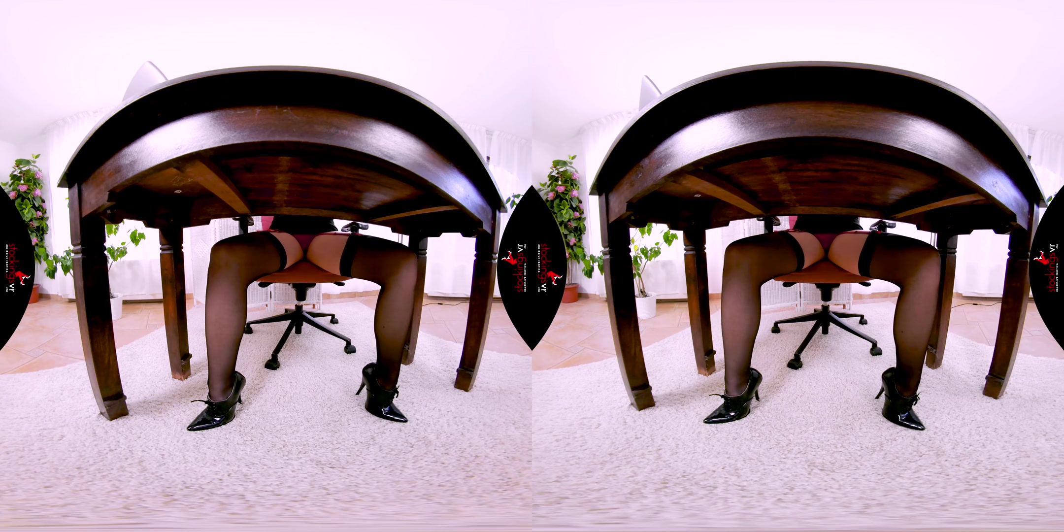 An Illicit Affair; office boss big tits upskirt nylons big tits blowjob