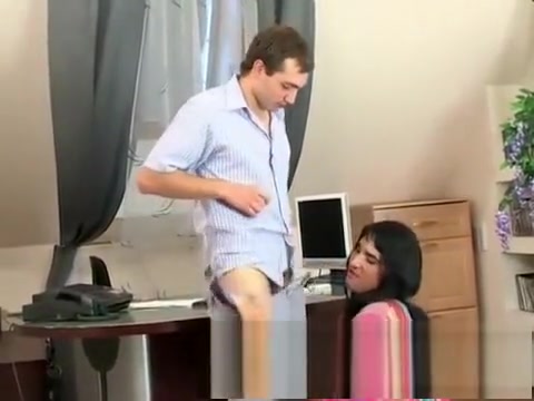 Office Sex With horny Crossdresser