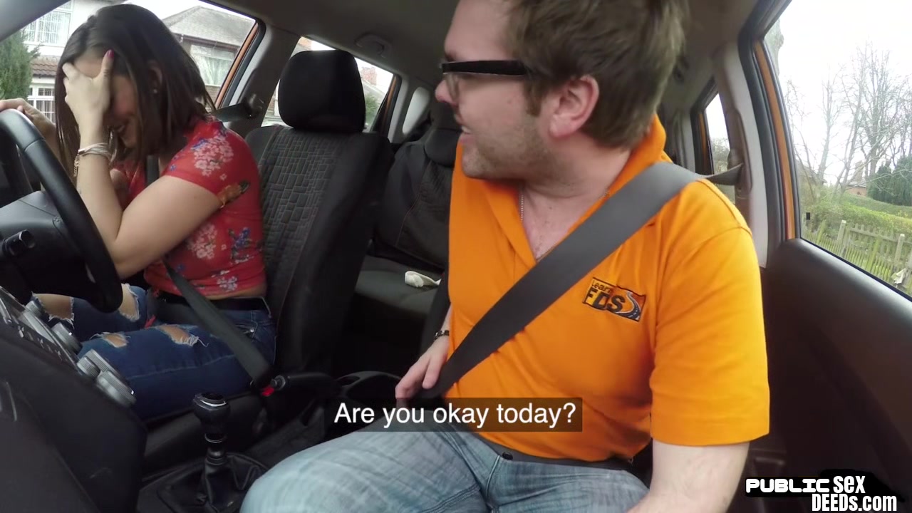 Driving tutor public fucks big ass and bigboobs MILF outdoor