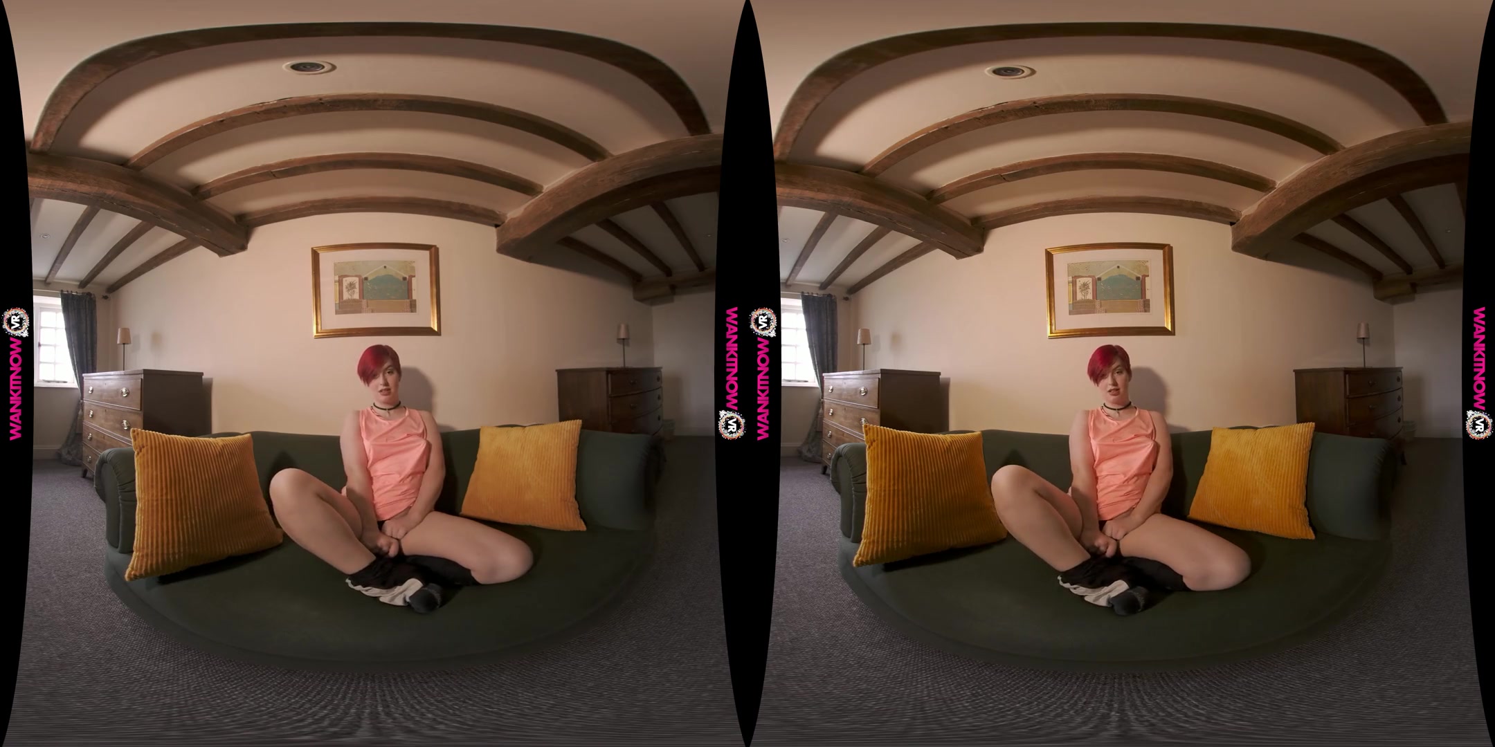 Thong Snatcher - Taboo Striptease with Short Haired Redhead