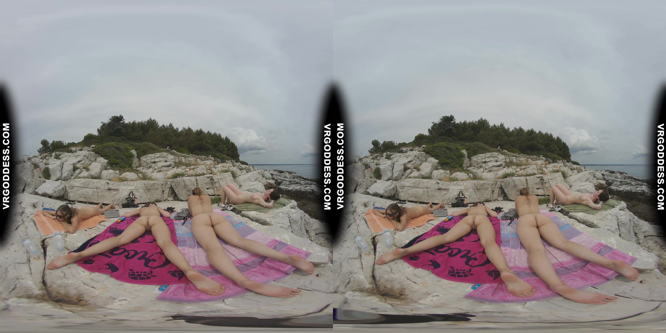 Four Hot Goddesses Sunbathing And Chilling On Nude Beach On Vacation