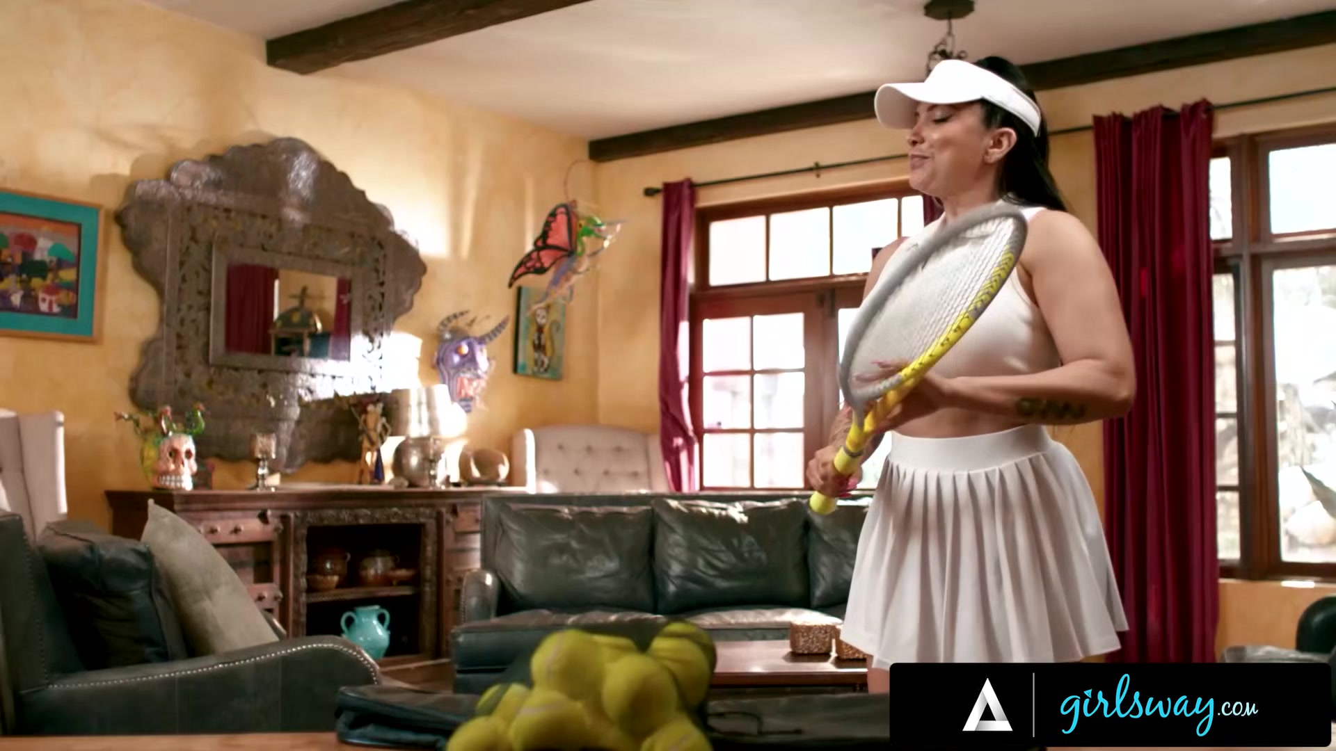 GIRLSWAY - Desperate MILF Romi Rain Find Ways To Teach Stepdaughter Kimmy Kimm How To Play Tennis