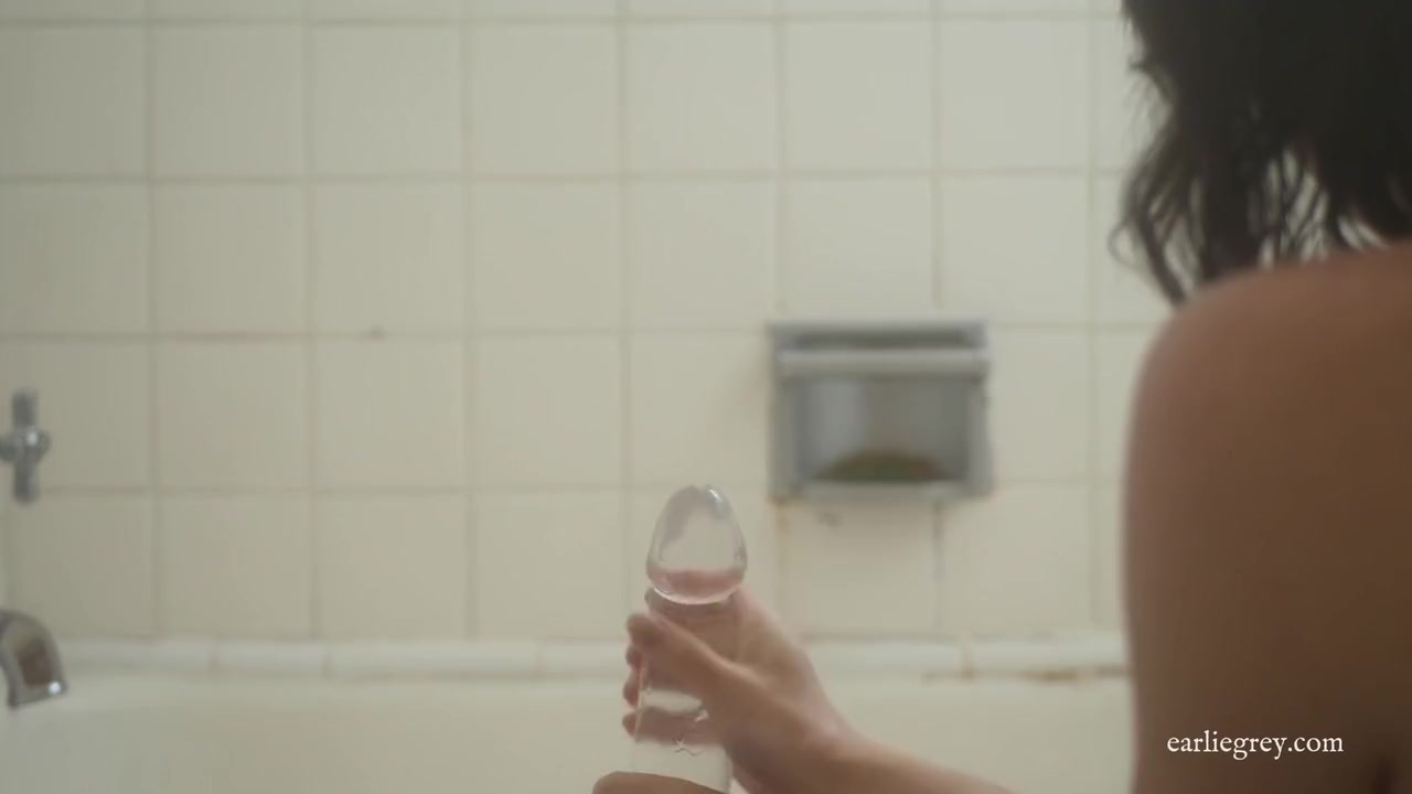 Quick Dildo Handjob And Ride In The Shower