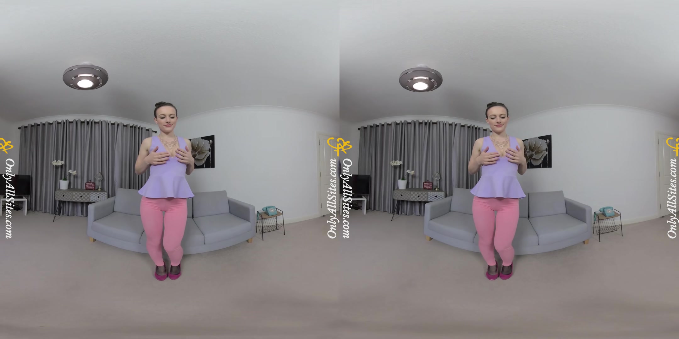 Jamie Jones - Pink Pantyhose - OnlyTease