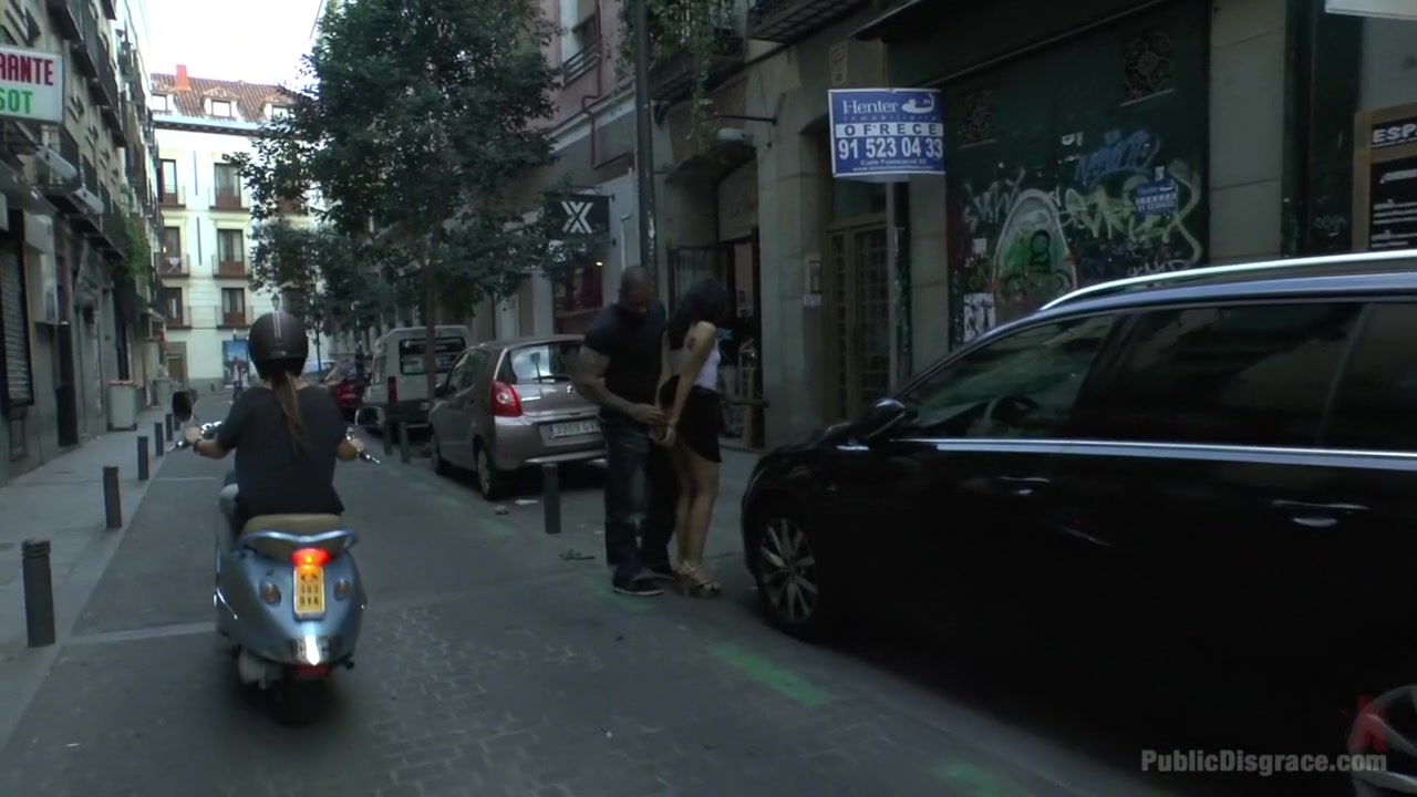 Welcome to Madrid! Public walk of shame.